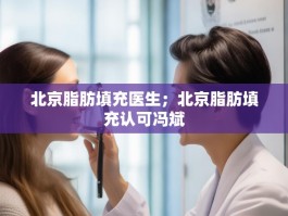 北京脂肪填充医生；北京脂肪填充认可冯斌
