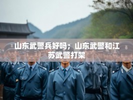 山东武警兵好吗；山东武警和江苏武警打架