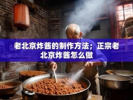 老北京炸酱的制作方法；正宗老北京炸酱怎么做
