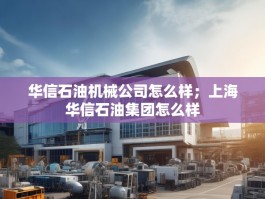 华信石油机械公司怎么样；上海华信石油集团怎么样