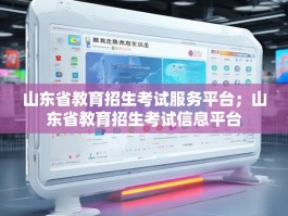 山东省教育招生考试服务平台；山东省教育招生考试信息平台