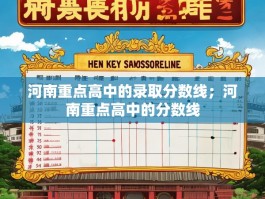 河南重点高中的录取分数线；河南重点高中的分数线