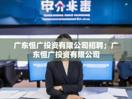 广东恒广投资有限公司招聘；广东恒广投资有限公司