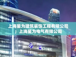 上海星为建筑装饰工程有限公司；上海星为电气有限公司