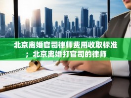 北京离婚官司律师费用收取标准；北京离婚打官司的律师