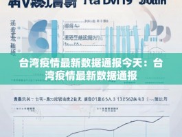 台湾疫情最新数据通报今天：台湾疫情最新数据通报