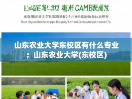 山东农业大学东校区有什么专业；山东农业大学(东校区)
