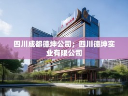 四川成都德坤公司；四川德坤实业有限公司