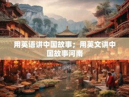 用英语讲中国故事；用英文讲中国故事河南