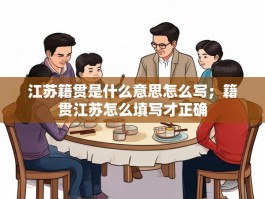 江苏籍贯是什么意思怎么写；籍贯江苏怎么填写才正确