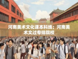 河南美术文化课本科线；河南美术文过专排院校