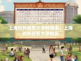 上海对外经贸大学时间表；上海对外经贸大学校历