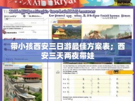 带小孩西安三日游最佳方案表；西安三天两夜带娃