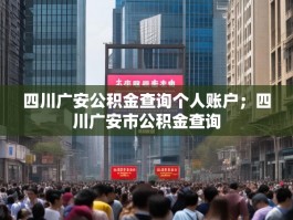 四川广安公积金查询个人账户；四川广安市公积金查询