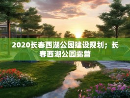 2020长春西湖公园建设规划；长春西湖公园露营