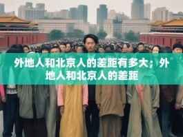 外地人和北京人的差距有多大；外地人和北京人的差距