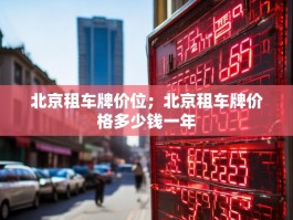 北京租车牌价位；北京租车牌价格多少钱一年
