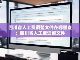 四川省人工费调整文件在哪里查；四川省人工费调整文件