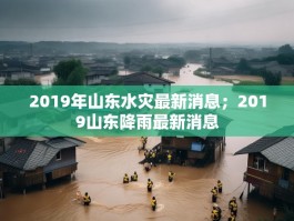 2019年山东水灾最新消息；2019山东降雨最新消息