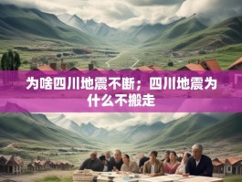 为啥四川地震不断；四川地震为什么不搬走