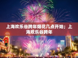 上海欢乐谷跨年烟花几点开始；上海欢乐谷跨年