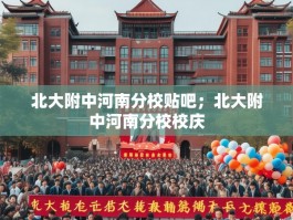 北大附中河南分校贴吧；北大附中河南分校校庆