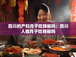 四川的产妇月子吃辣椒吗；四川人做月子吃辣椒吗