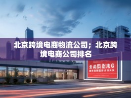 北京跨境电商物流公司；北京跨境电商公司排名